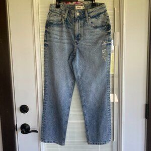 Edgely Light Wash Straight Leg Jeans Women Size 8 High Rise Bedazzled Denim